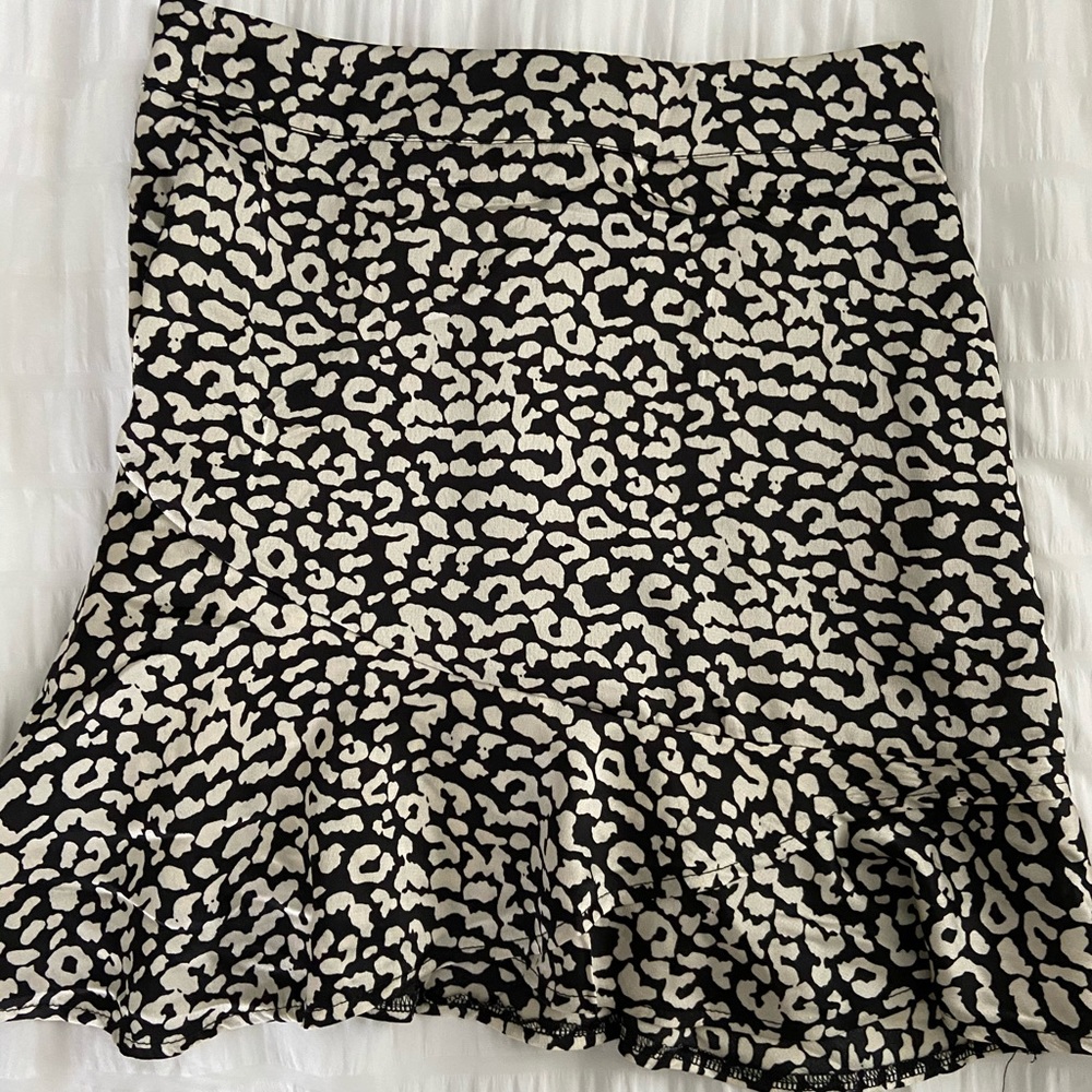 Nasty Gal Silk Cheetah Flare skirt